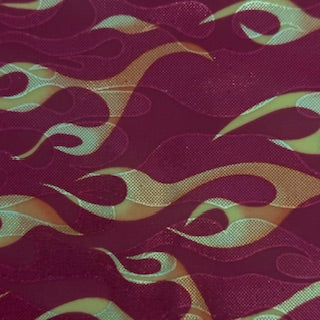 Flame Foggy Foil Stretch Poly Spandex Digital Print  Fabric | Spandex Palace Red