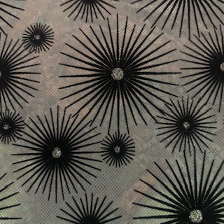 Dazzling Star Stretchy Flocked Hologram Spandex Fabric | Spandex Palace Silver
