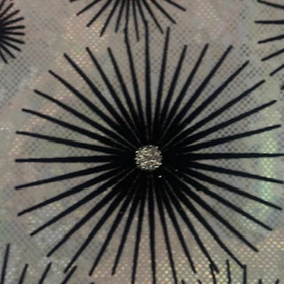 Dazzling Star Stretchy Flocked Hologram Spandex Fabric | Spandex Palace Silver