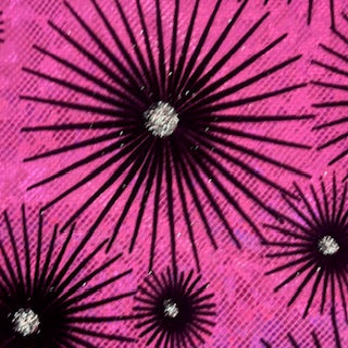 Dazzling Star Stretchy Flocked Hologram Spandex Fabric | Spandex Palace Hotpink