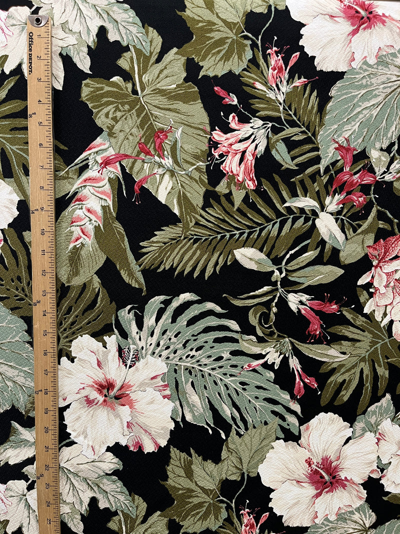 Vintage Tropical Garden Upholstery Cotton Fabric | Islands Fabric