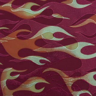 Flame Foggy Foil Stretch Poly Spandex Digital Print  Fabric | Spandex Palace Red