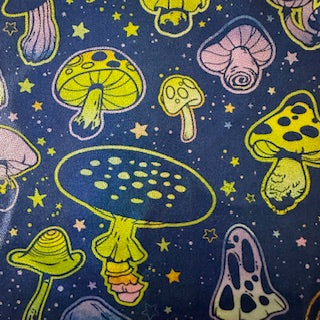 4-Way Stretch Mushroom Digital Print Spandex Tricot | Spandex Palace Royal