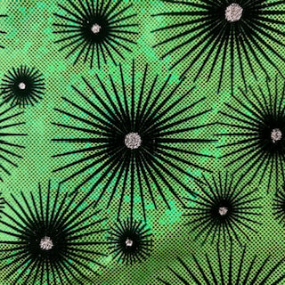 Dazzling Star Stretchy Flocked Hologram Spandex Fabric | Spandex Palace LimeGreen