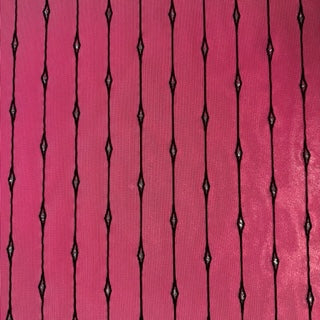 4 Way Stretch Mesh Fabric With Straight Flocking And Glitter | Spandex Palace Hot Pink