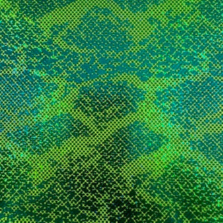 Double Foil Snake Print Shattered Glass Fabric | Spandex Palace Lime