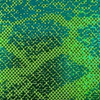 Double Foil Snake Print Shattered Glass Fabric | Spandex Palace Lime