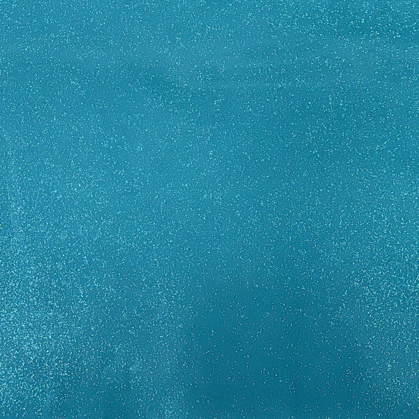 Turquoise Blue Sparkle Glitter Vinyl Fabric