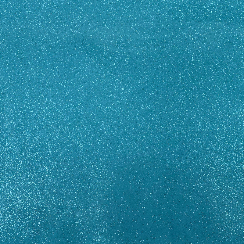 Turquoise Blue Sparkle Glitter Vinyl Fabric