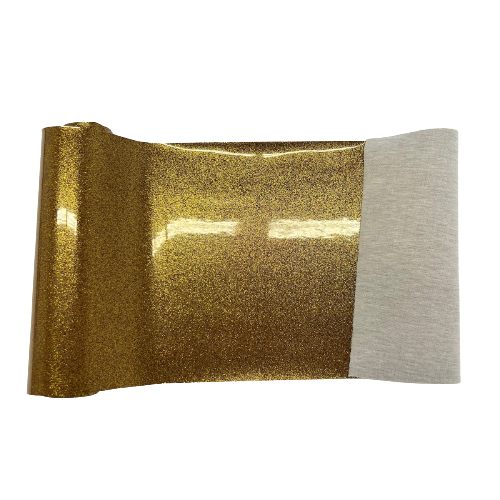 Dark Gold Sparkle Glitter Vinyl Fabric