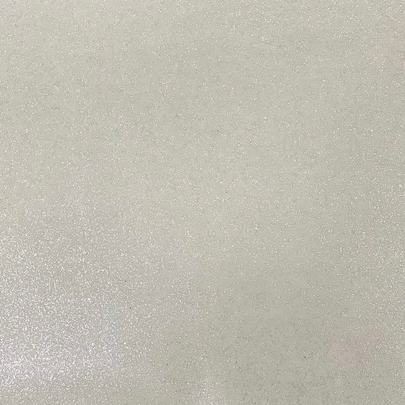 White Sparkle Glitter Vinyl Fabric