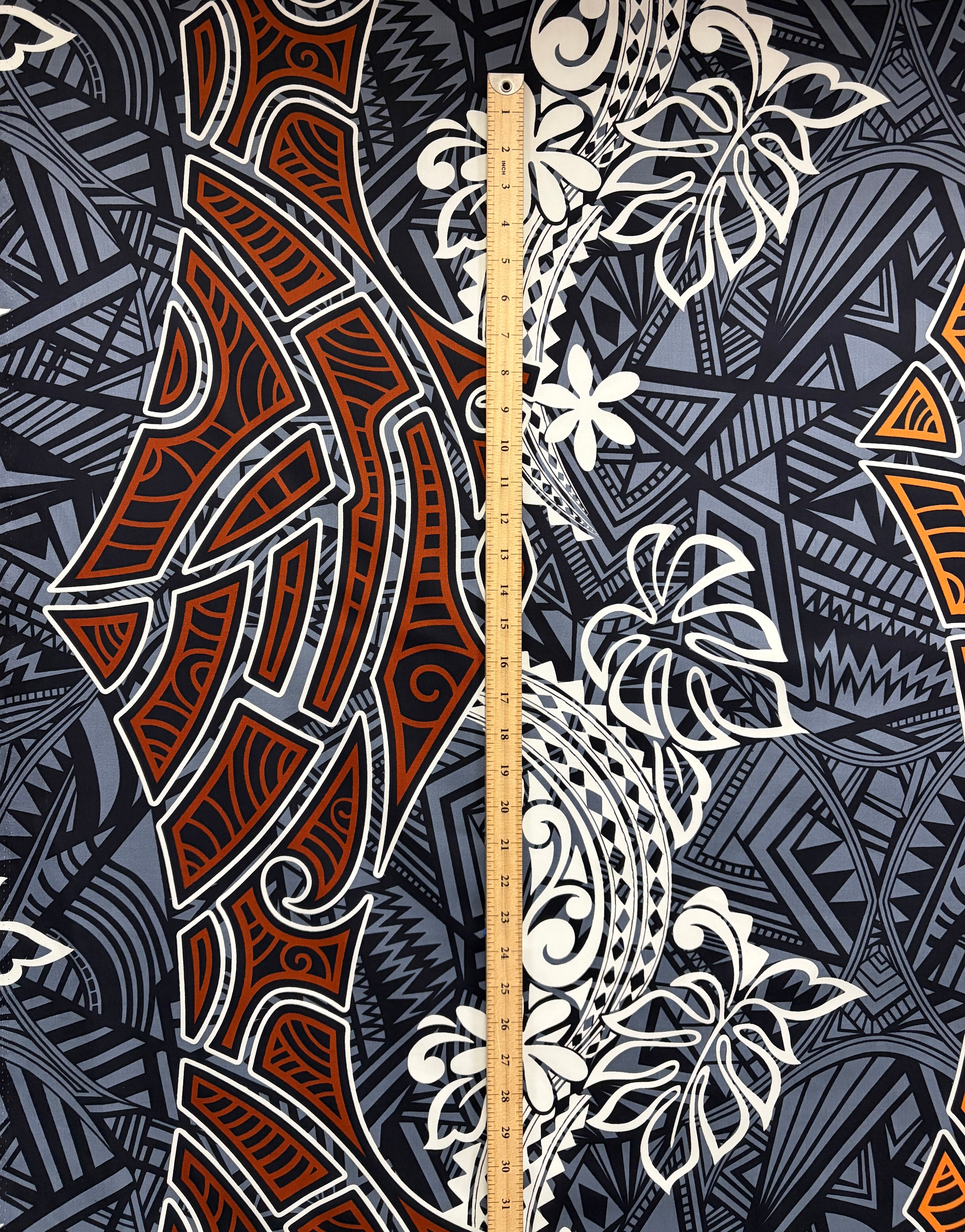 Polynesian Tribal Tide Cotton Fabric | Islands Fabric