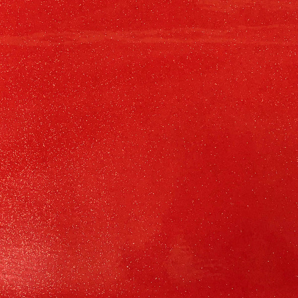 Red Sparkle Glitter Vinyl Fabric