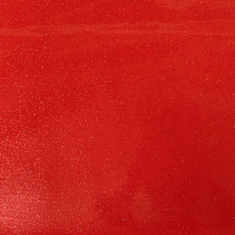 Red Sparkle Glitter Vinyl Fabric