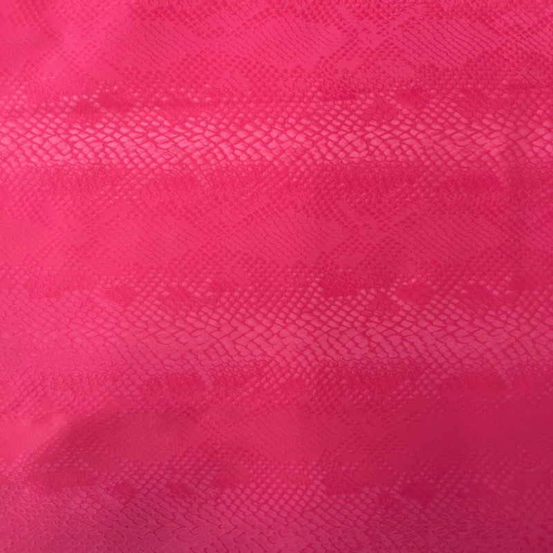 Fuchsia Matte Serpente Snakeskin Spandex Fabric