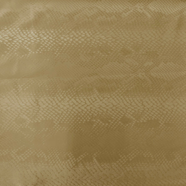 Tan Beige Matte Serpente Snakeskin Spandex Fabric