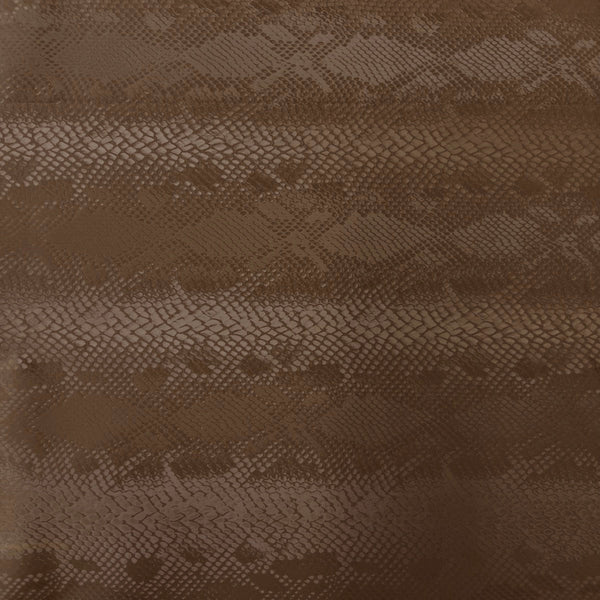 Chocolate Brown Matte Serpente Snakeskin Spandex Fabric