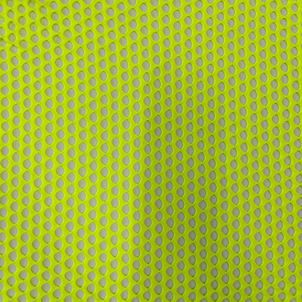 Neon Yellow Crochet Fishnet Netting Spandex Fabric