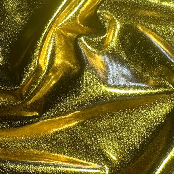 4 Way Stretch Nylon Spandex Perfect All Over Foil | Spandex Palace Gold
