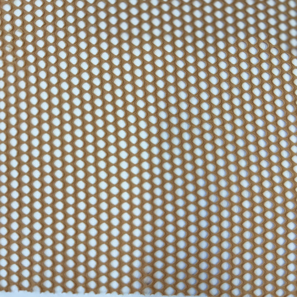 Taupe Brown Crochet Fishnet Netting Spandex Fabric