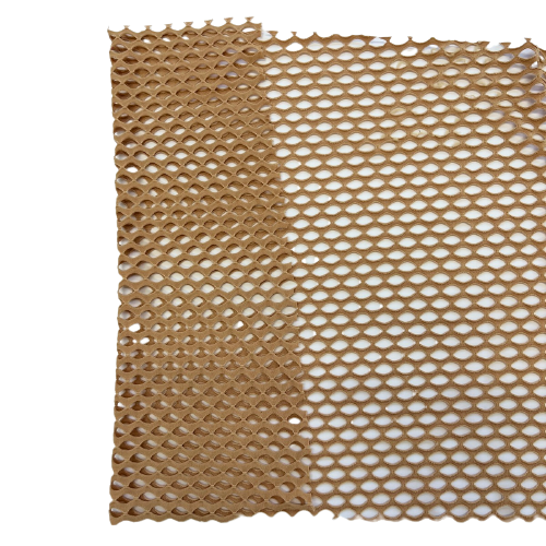 Taupe Brown Crochet Fishnet Netting Spandex Fabric