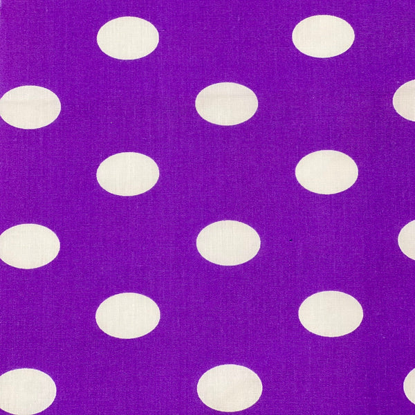 Big Polka Dot Printed Poly Cotton Fabric