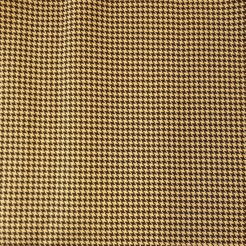 British Brown Acrylic Houndstooth Fabric