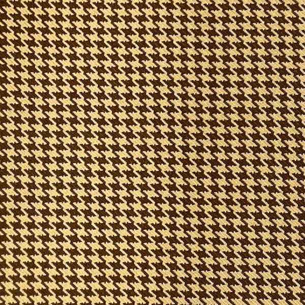 British Brown Acrylic Houndstooth Fabric