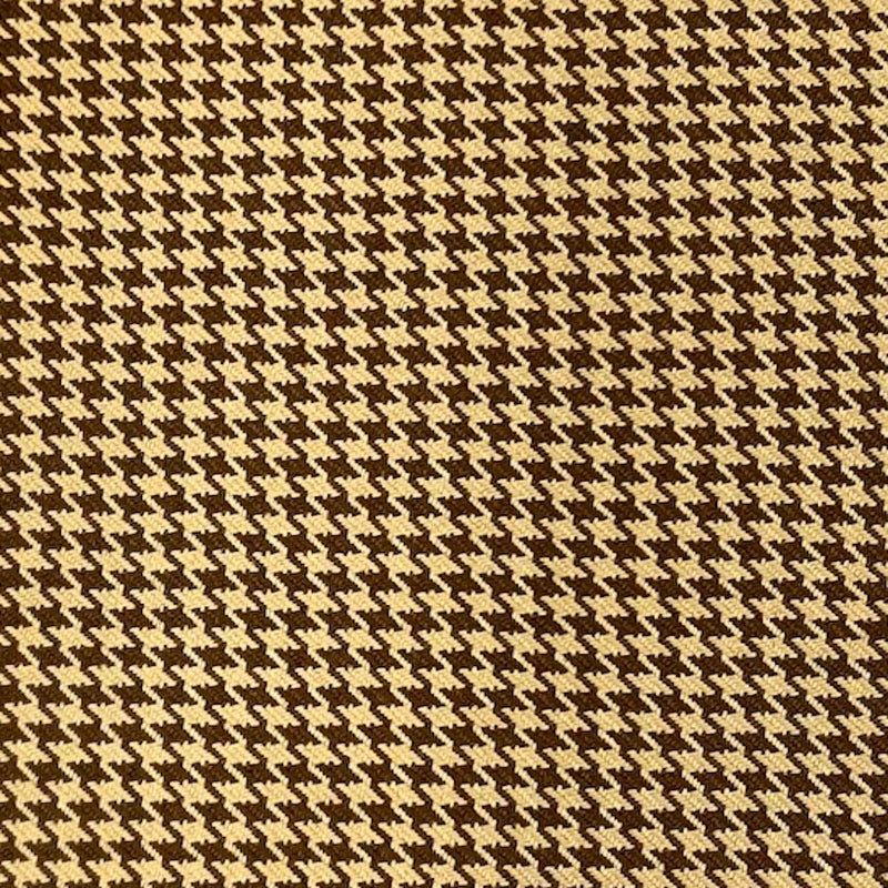 British Brown Acrylic Houndstooth Fabric