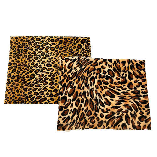 Snow Leopard Print Stretch Velvet Fabric