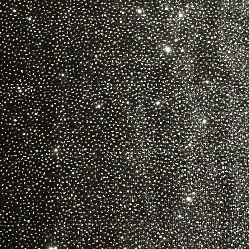 2 Way Stretch Polyester Spandex Velvet Fabric With Midnight Glitter | Spandex Palace  Black Silver