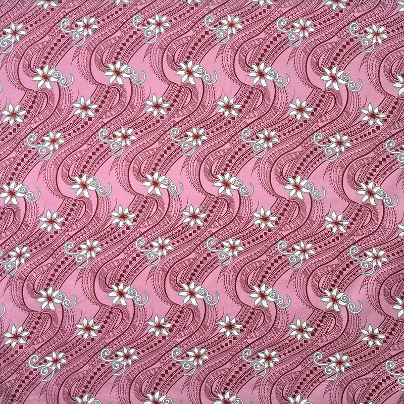 Tiare Waves Traditional Tattoo Fabric | Polyester  | Spandex Palace