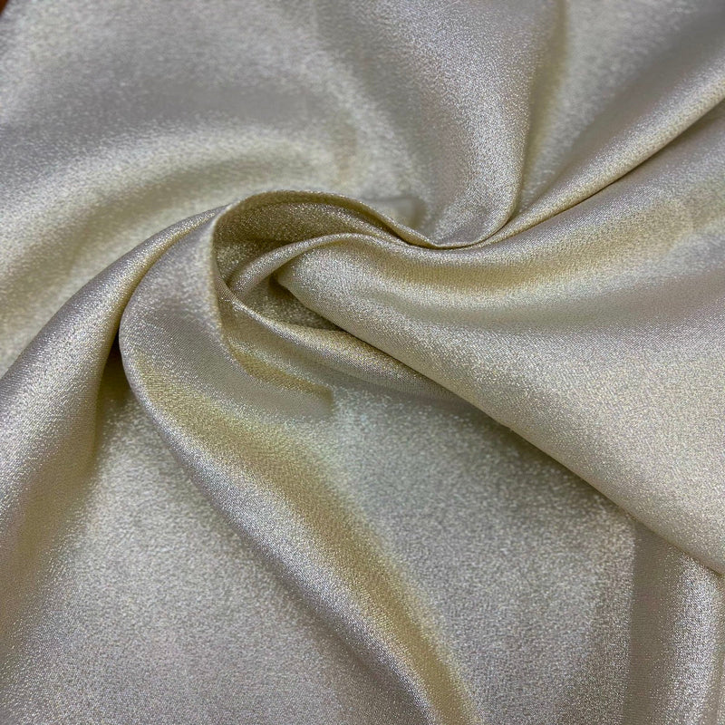 Iridescent Glitter Lurex Faux Satin Fabric