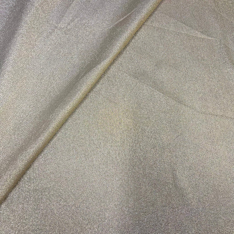 Iridescent Glitter Lurex Faux Satin Fabric