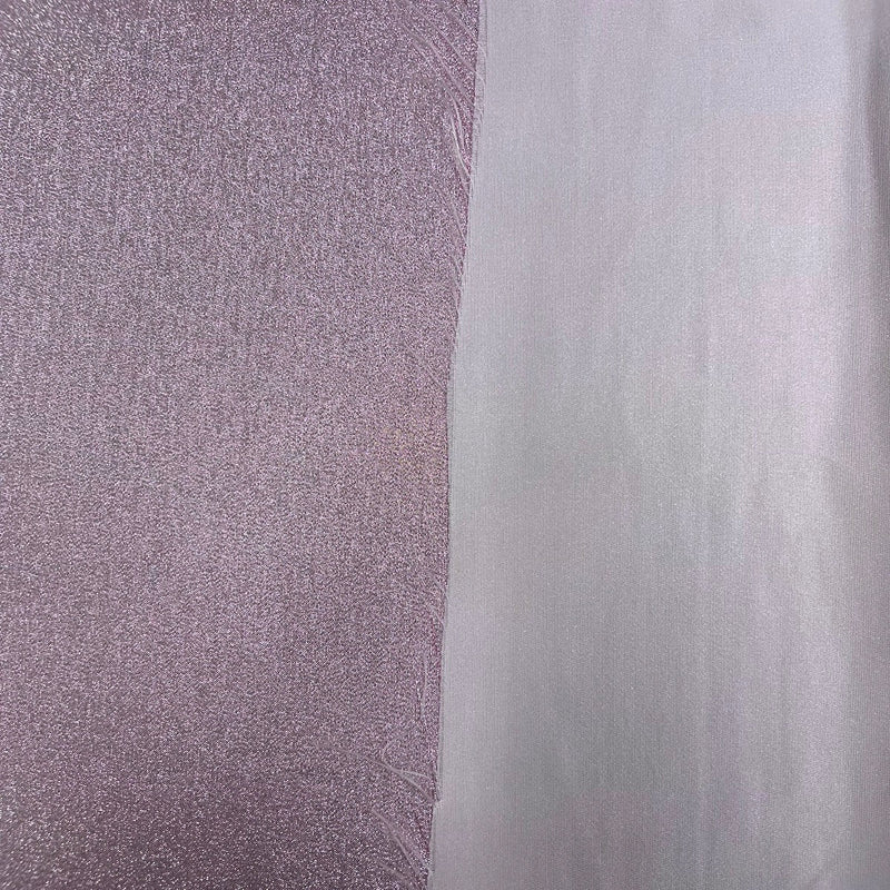 Iridescent Glitter Lurex Faux Satin Fabric