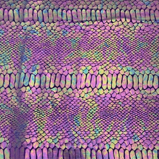 Fever Snake Illusion Foil Stretch Velvet Fabric| Spandex Palace Purple