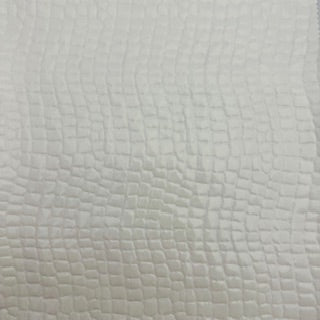 Ultrasonic Embossed Animal Print Mirror Vinyl | Spandex Palace White
