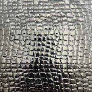 Ultrasonic Embossed Animal Print Mirror Vinyl | Spandex Palace Black