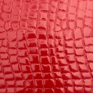 Ultrasonic Embossed Animal Print Mirror Vinyl | Spandex Palace Red
