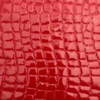 Ultrasonic Embossed Animal Print Mirror Vinyl | Spandex Palace Red