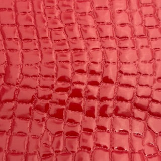 Ultrasonic Embossed Animal Print Mirror Vinyl | Spandex Palace Red