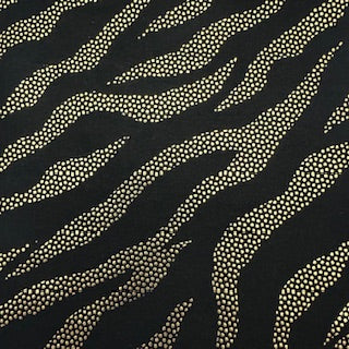 Zebra Foil Bubble Dot Stretch Fabric | Spandex Palace