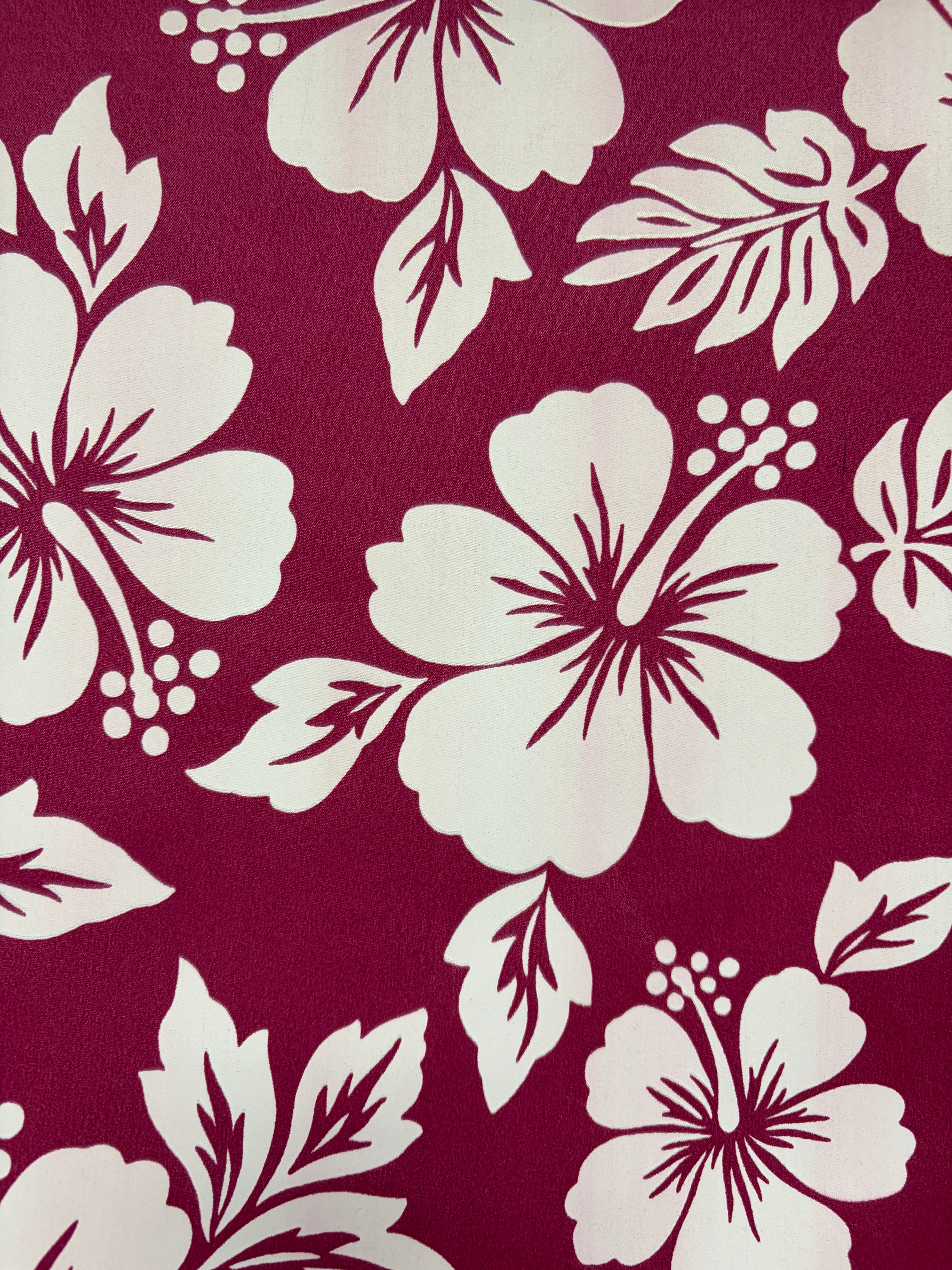 Hibiscus Flower Polyester Fabric | Islands Fabric