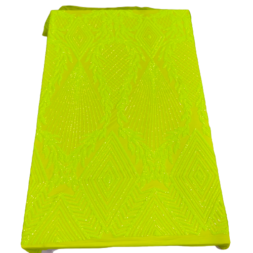 Alpica Geometric Stretch Sequins Fabric | Spandex Palace