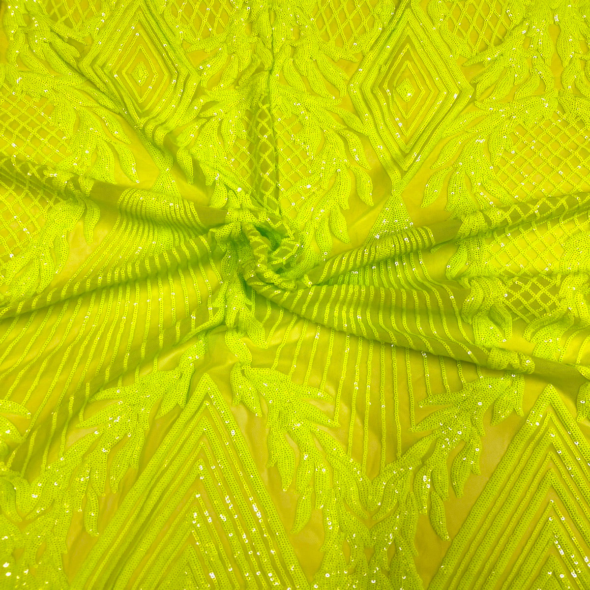 Alpica Geometric Stretch Sequins Fabric | Spandex Palace