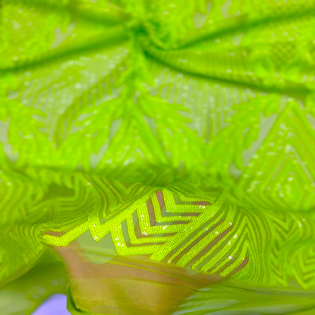 Alpica Geometric Stretch Sequins Fabric | Spandex Palace