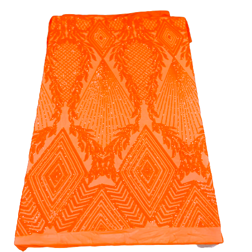 Alpica Geometric Stretch Sequins Fabric | Spandex Palace