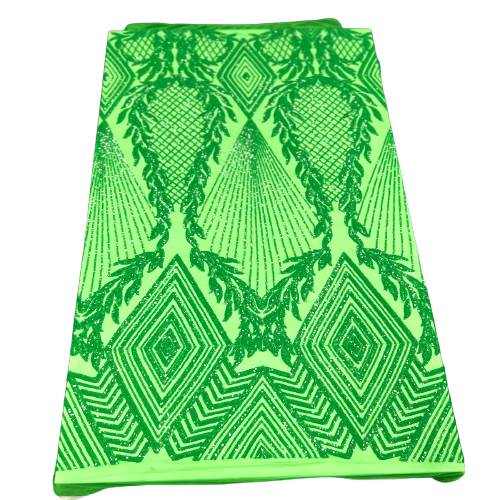 Alpica Geometric Stretch Sequins Fabric | Spandex Palace
