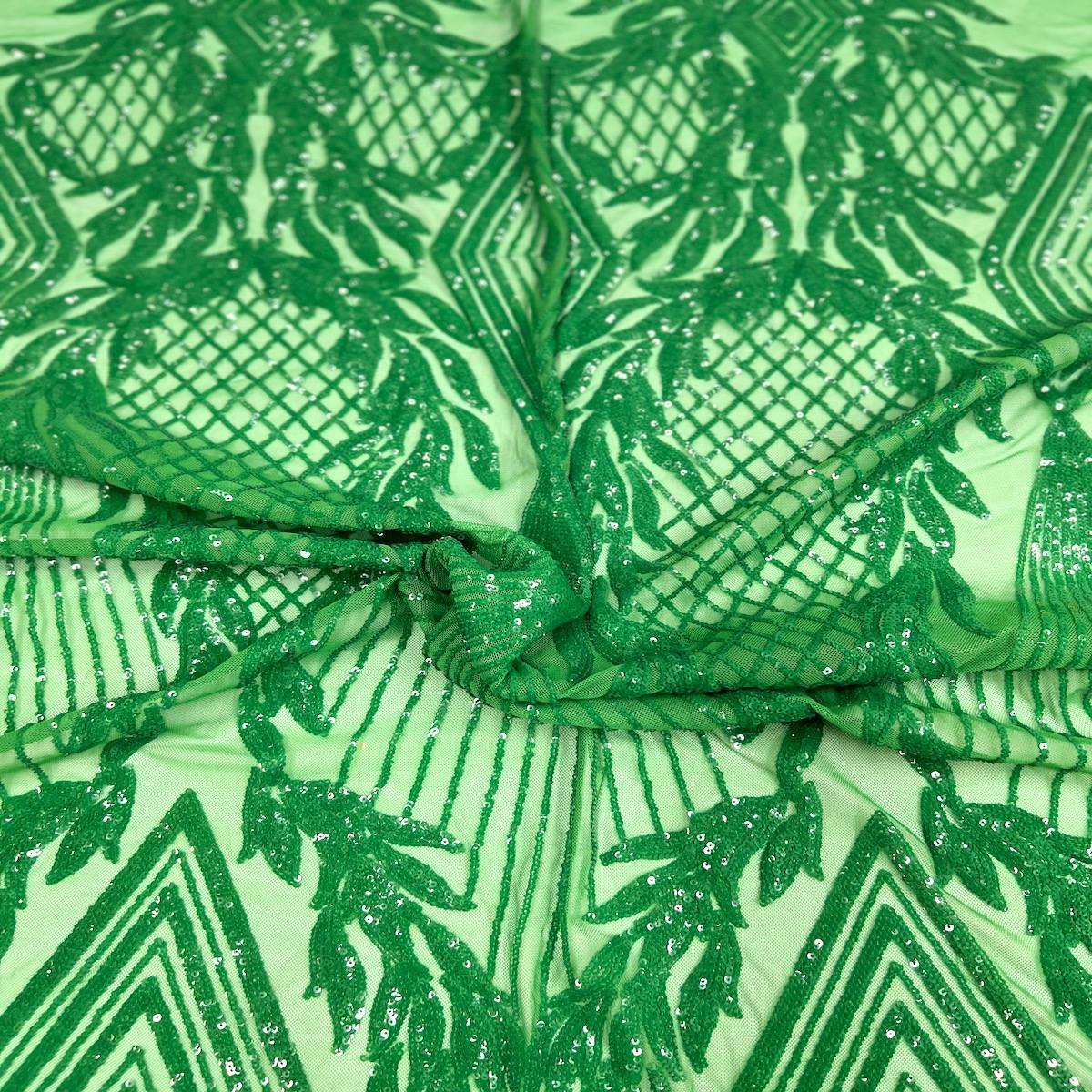 Alpica Geometric Stretch Sequins Fabric | Spandex Palace