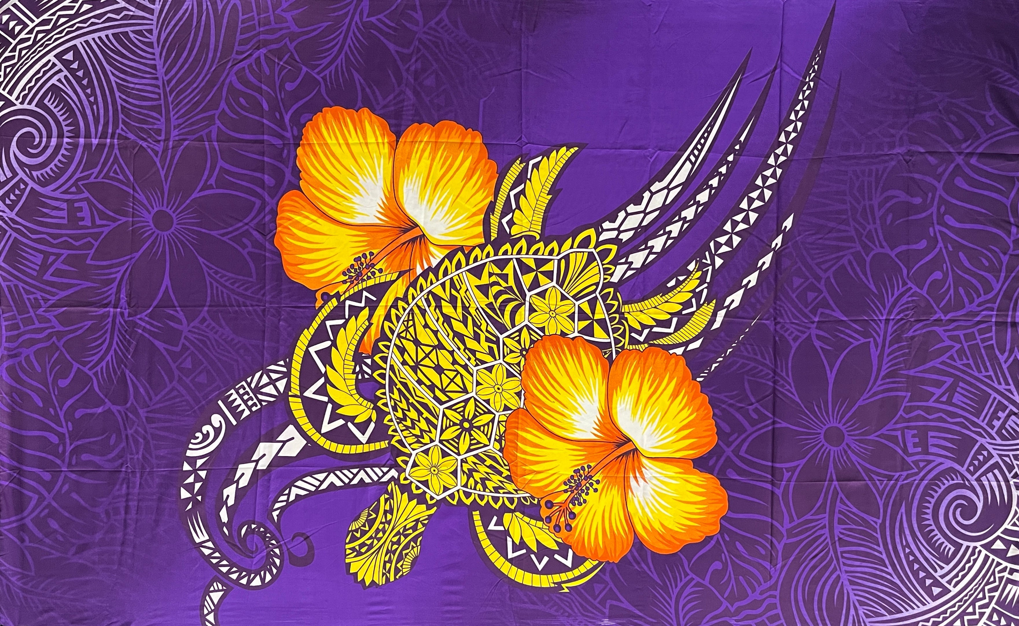 Hibiscus Turtle Tribal Assortment Polyester Sarong | Islands Fabric